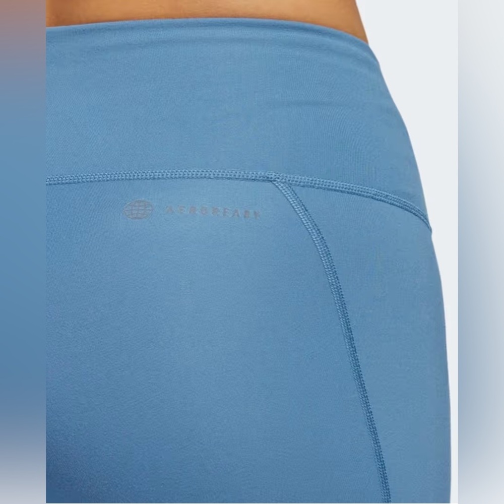 Adidas OPT St 3/4 Tig Blue Athletic Tights - Picture 2 of 16